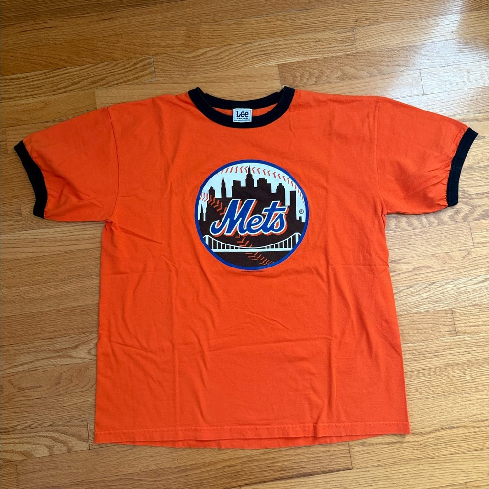 VINTAGE MLB NEW YORK METS 2004 RINGER TEE SHIRT XL